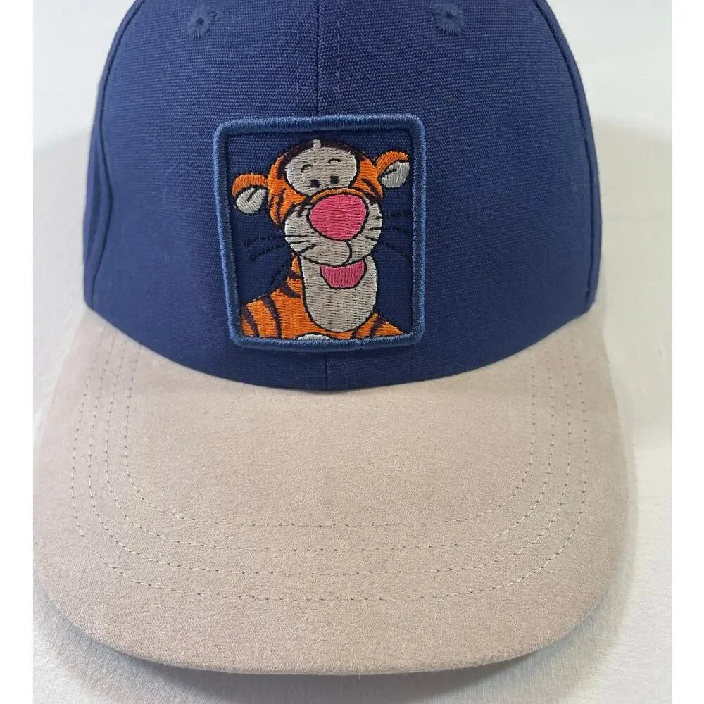 Disney Winnie the Pooh Tigger Baseball Cap Denim Tan Blue Adjustable - Picture 6 of 8